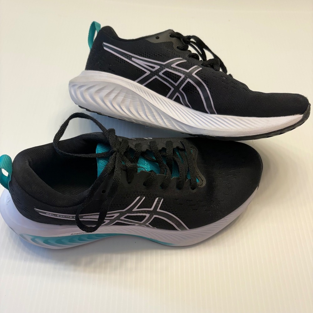 Asics‎ Gel-Excite 10 Running Shoes Womens 6 Wide Black Teal 1012B420 Sneakers